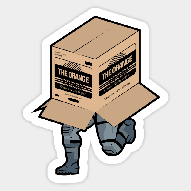 Solid Snake Sneaking in Box - Metal Gear Solid Sticker by Jamieferrato19